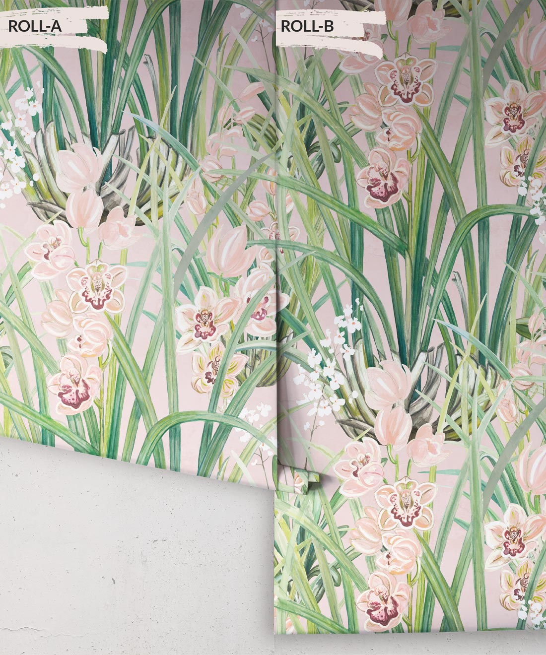 Garden Orchids Wallpaper, Pink