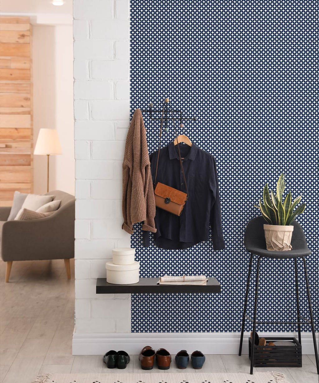 Hudson Wallpaper, Indigo
