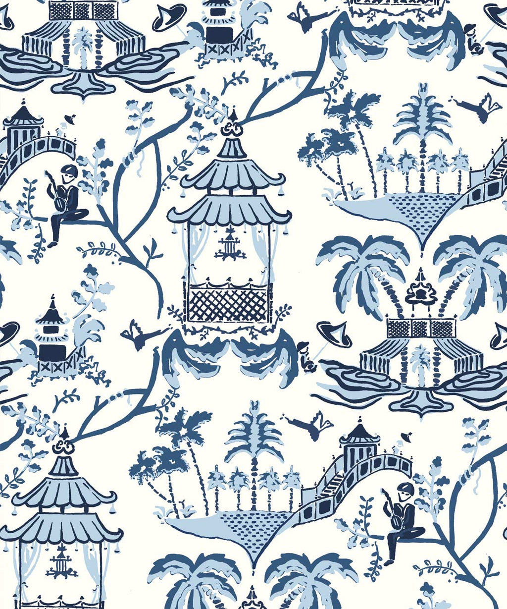 Mulberry Wallpaper, Indigo