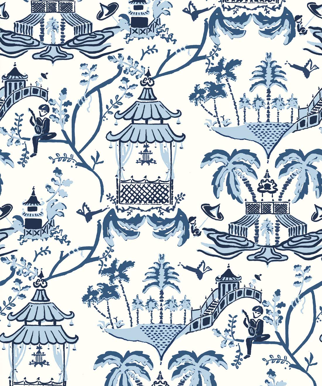 Mulberry Wallpaper, Indigo