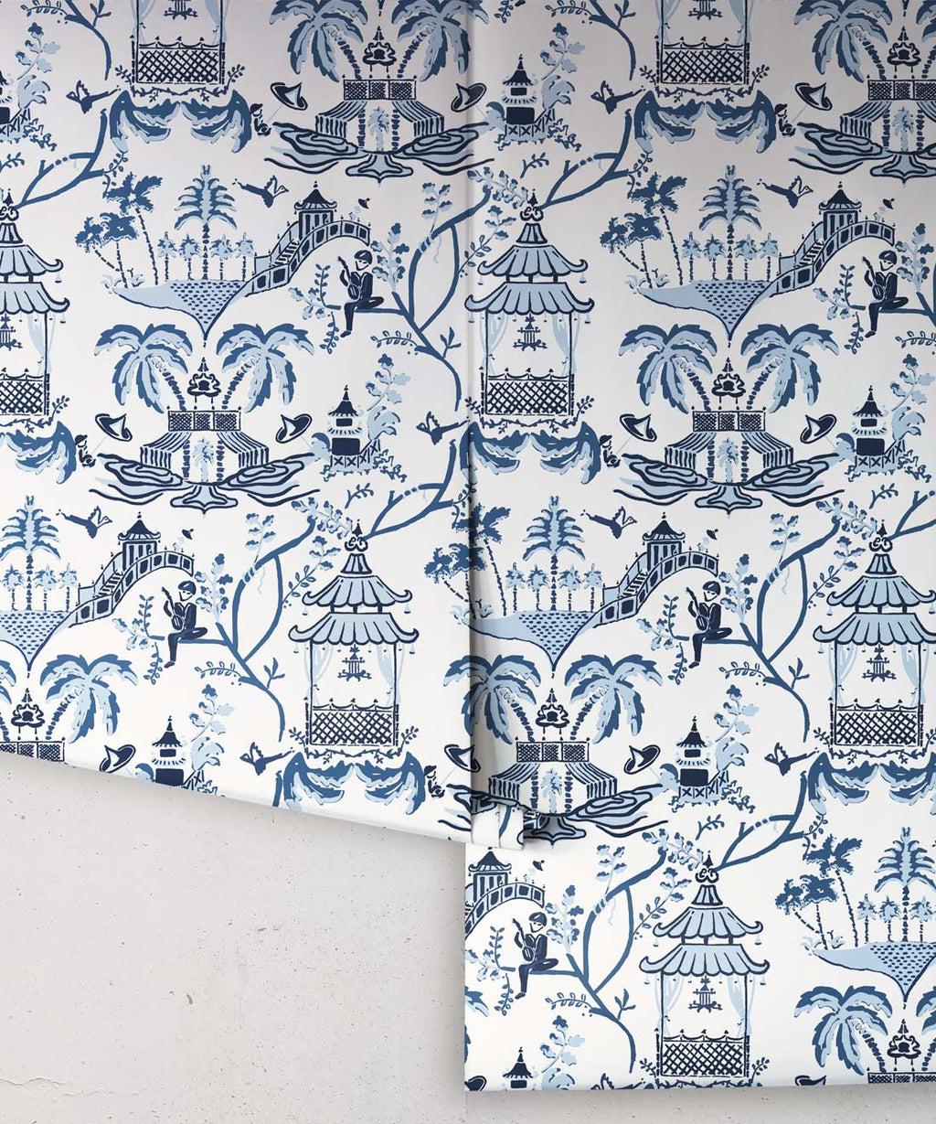 Mulberry Wallpaper, Indigo