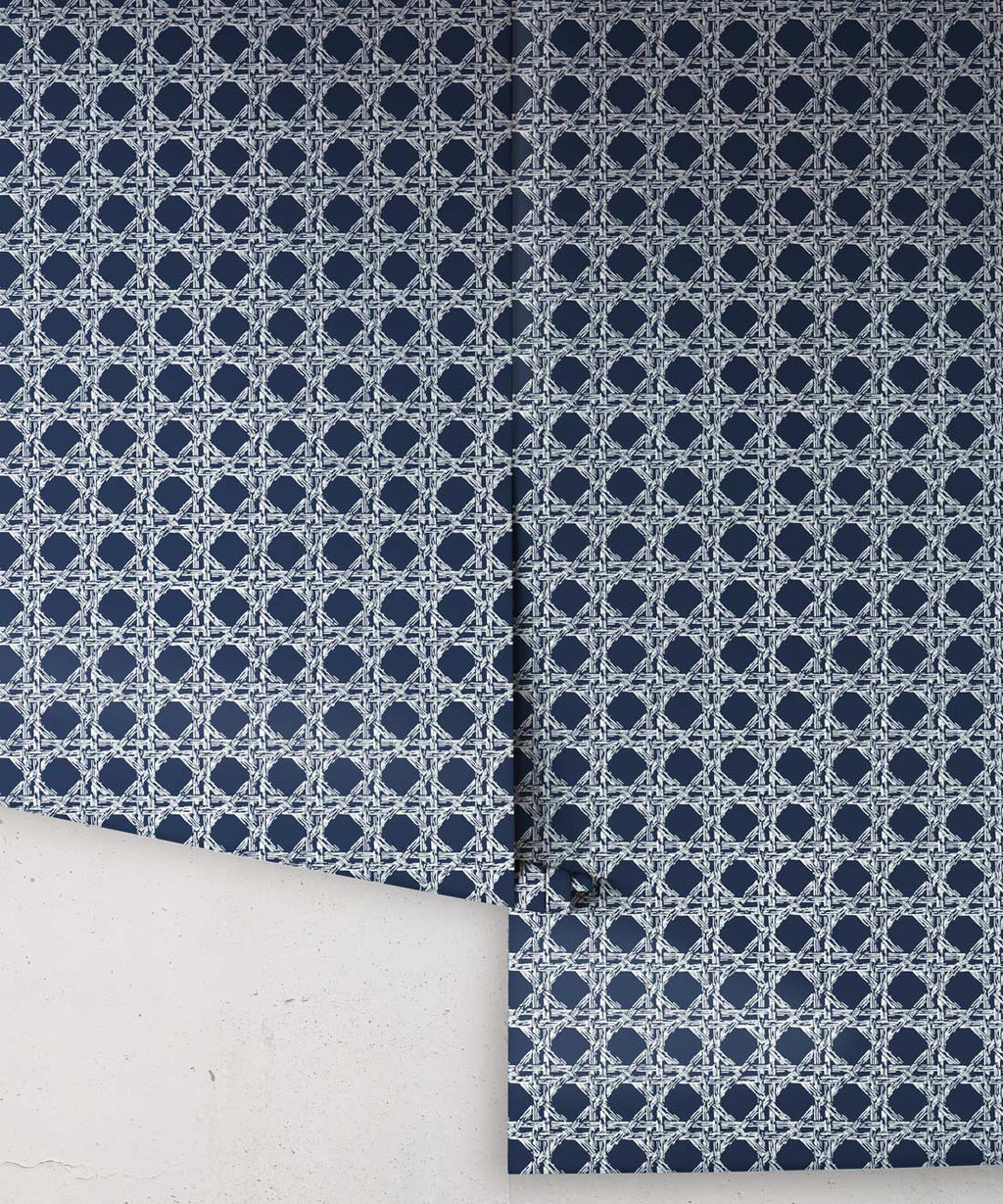Nevis Wallpaper, Reverse Navy