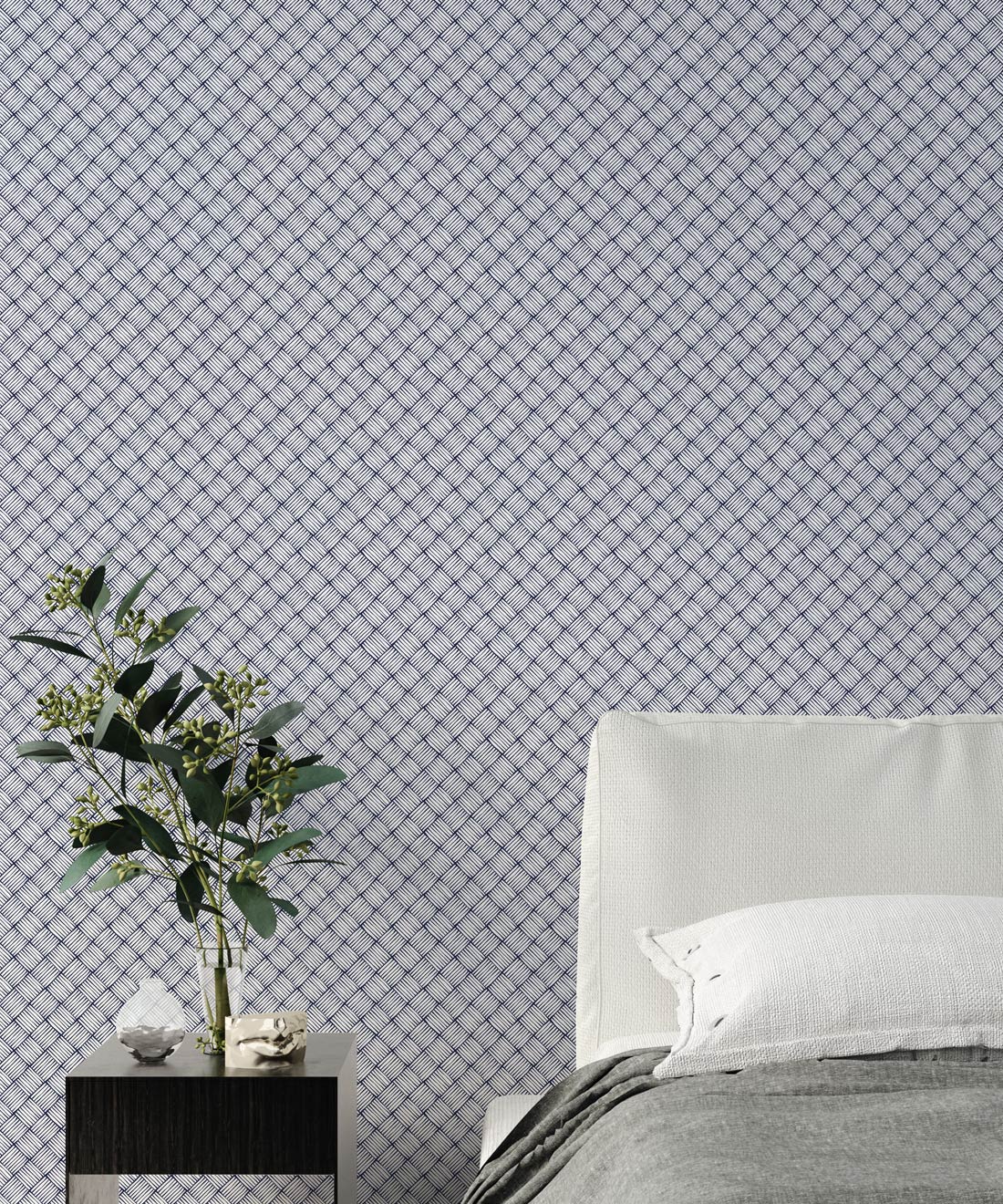 Thompson Petite Wallpaper, Indigo