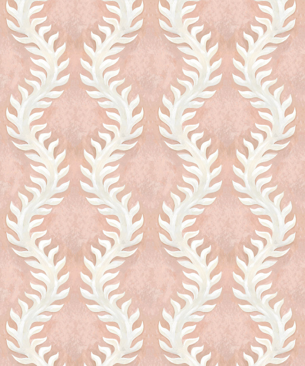 Fern Wallpaper, Dusty Pink