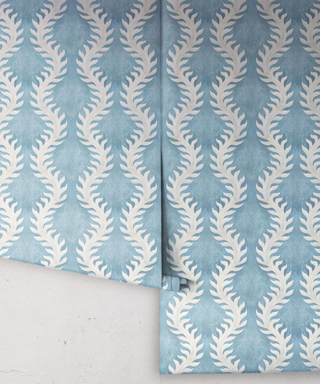 Fern Wallpaper, French Blue