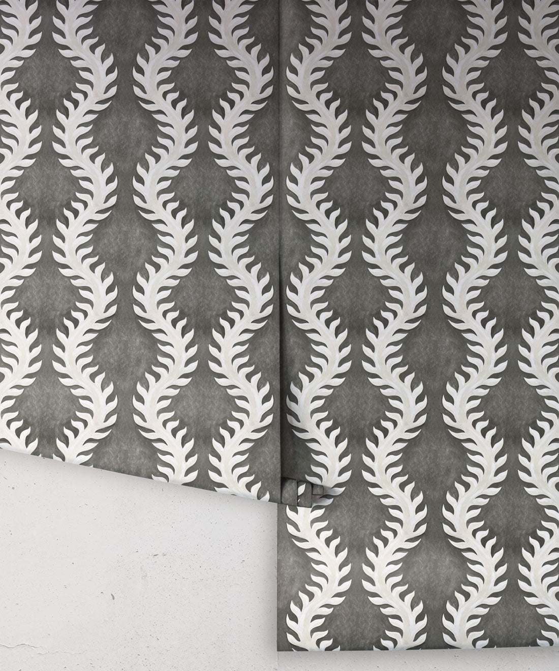Fern Wallpaper, Grey