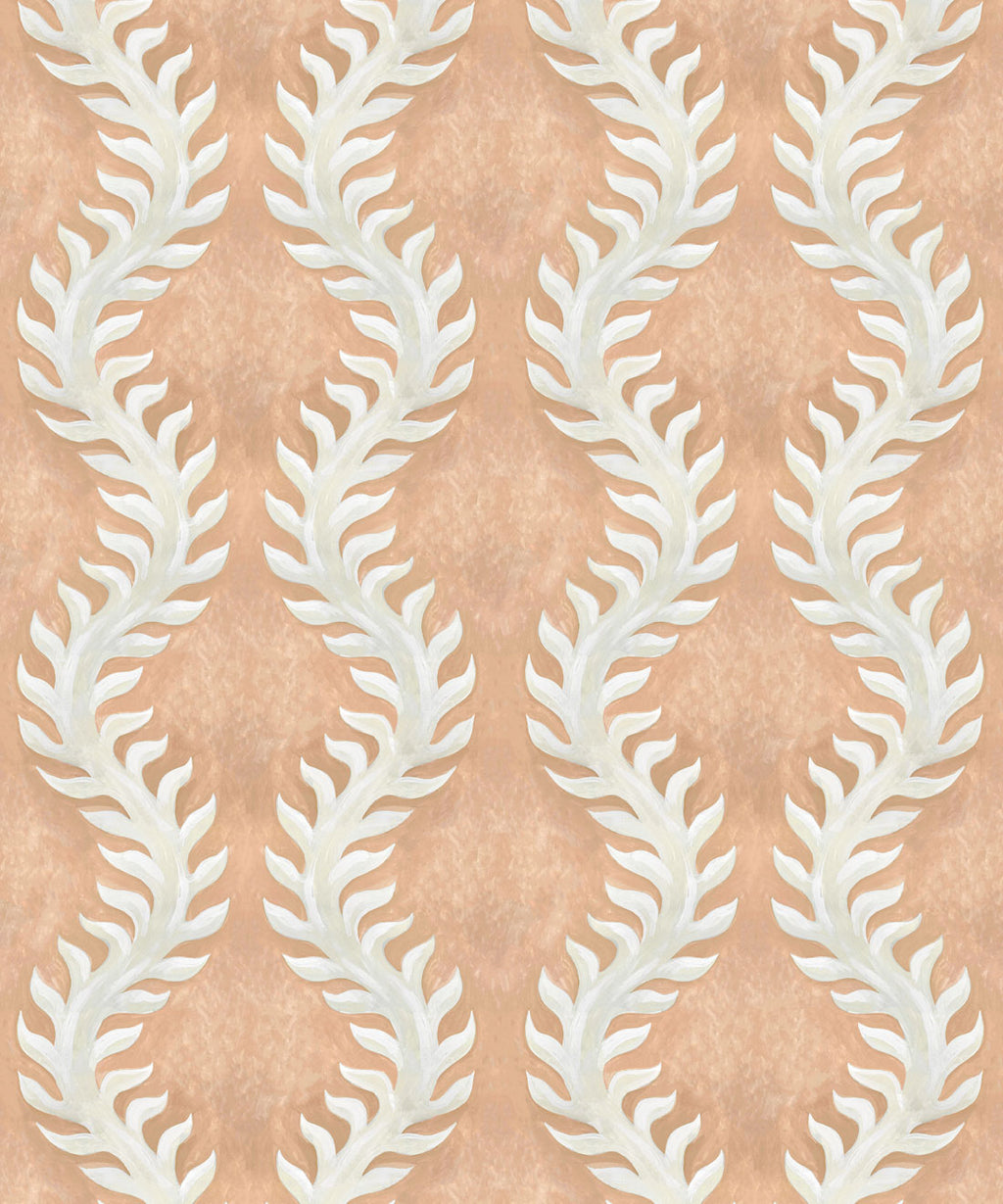 Fern Wallpaper, Salmon
