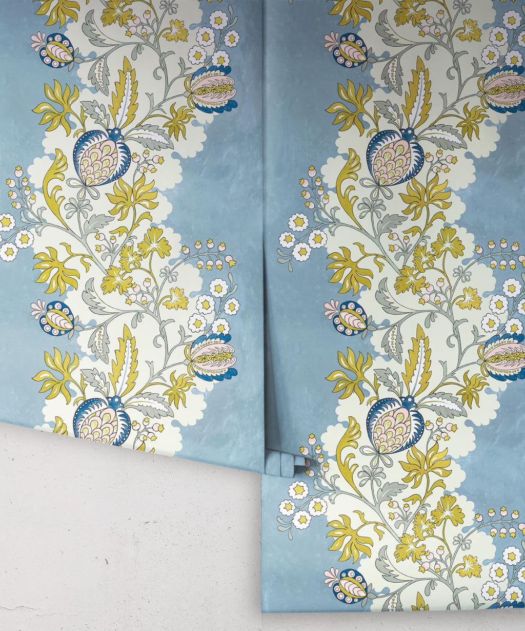Pomegranate Wallpaper, French Blue