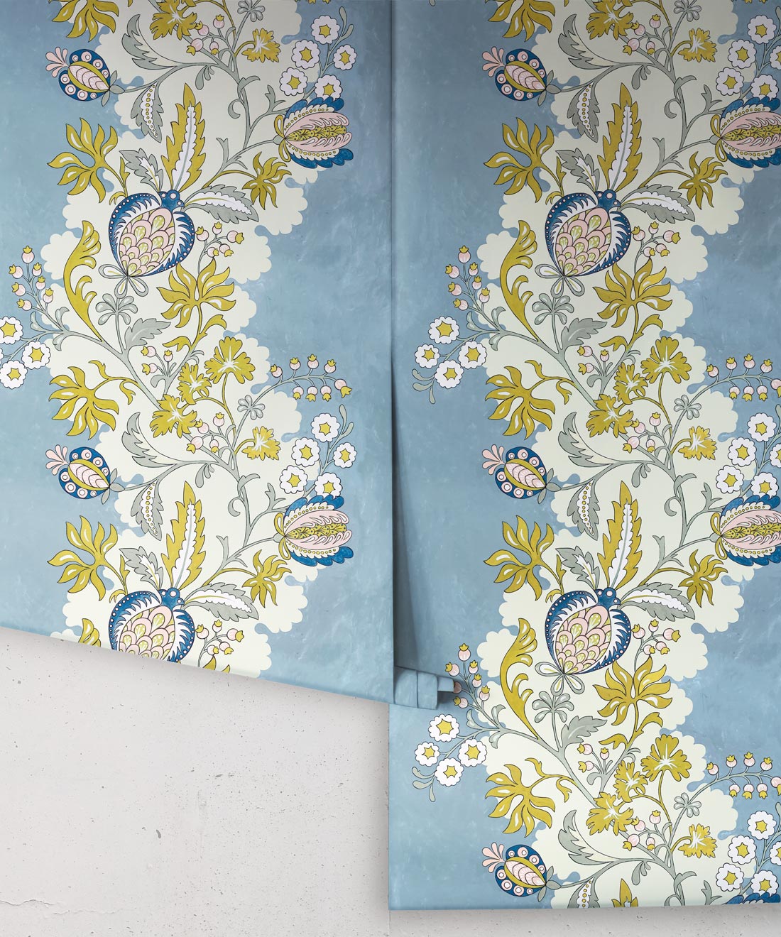 Pomegranate Wallpaper, French Blue