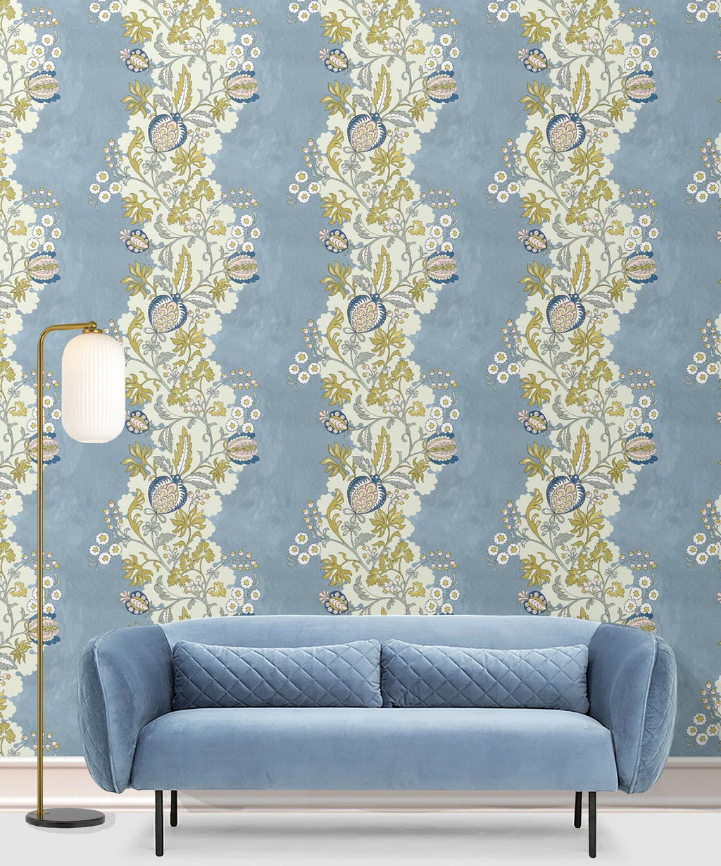 Pomegranate Wallpaper, French Blue