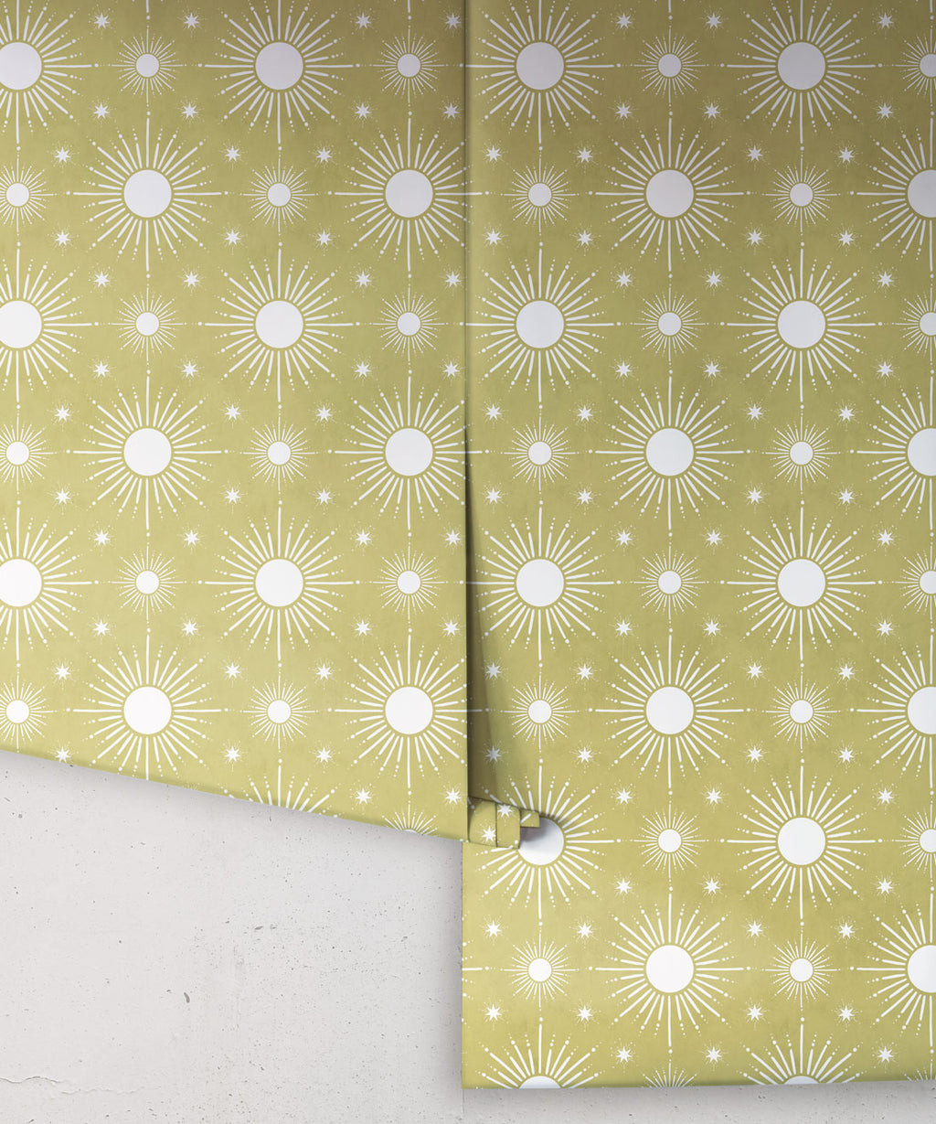 Sun Light Star Bright Wallpaper, Chartreuse