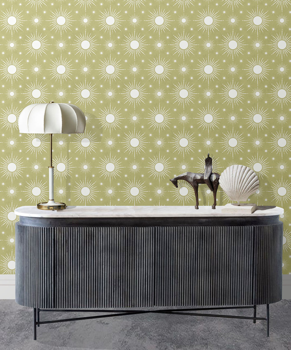Sun Light Star Bright Wallpaper, Chartreuse