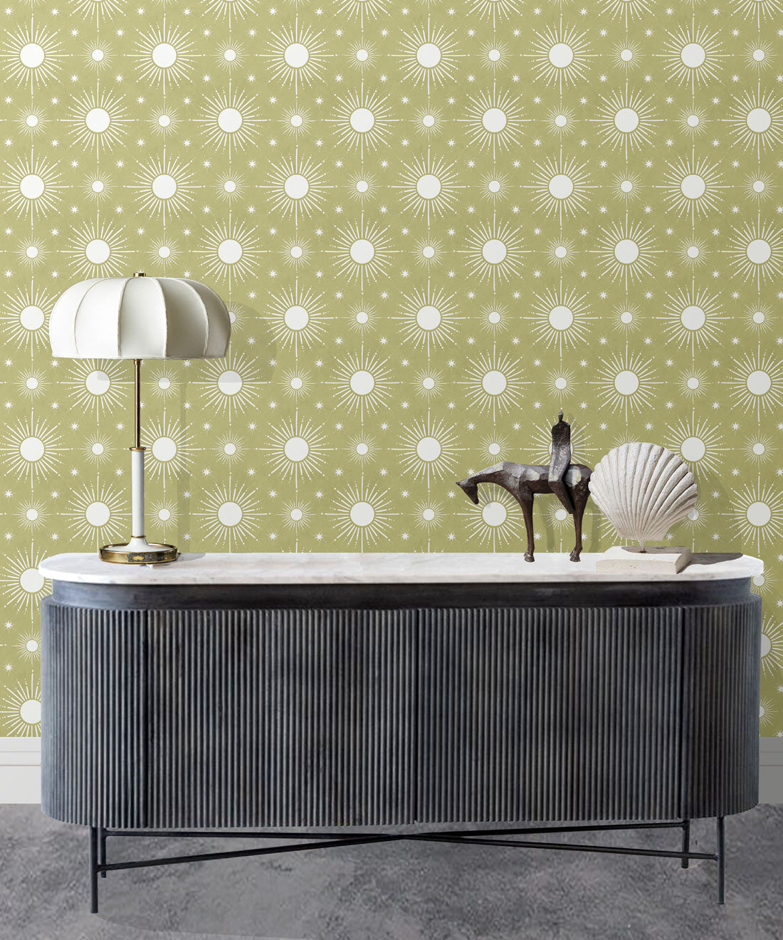 Sun Light Star Bright Wallpaper, Chartreuse