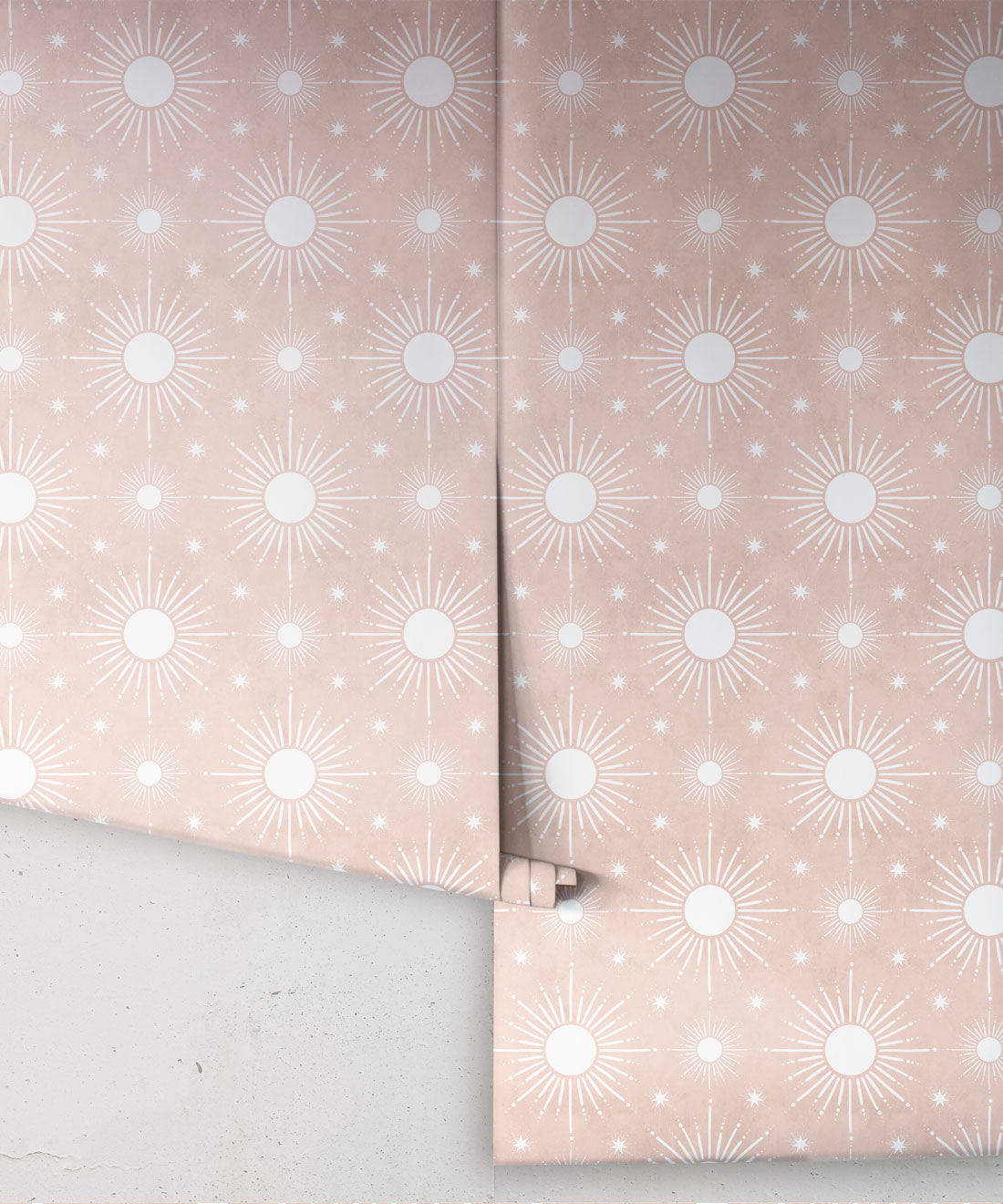 Sun Light Star Bright Wallpaper, Dusty Pink