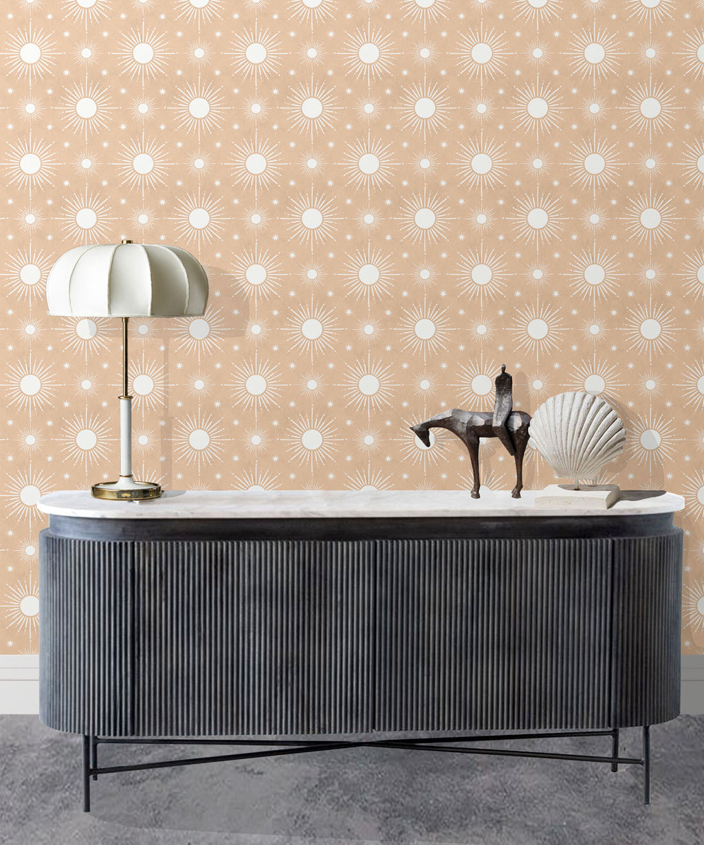 Sun Light Star Bright Wallpaper, Salmon