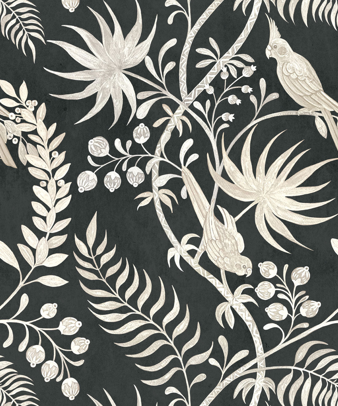 Tropicana Wallpaper, Charcoal