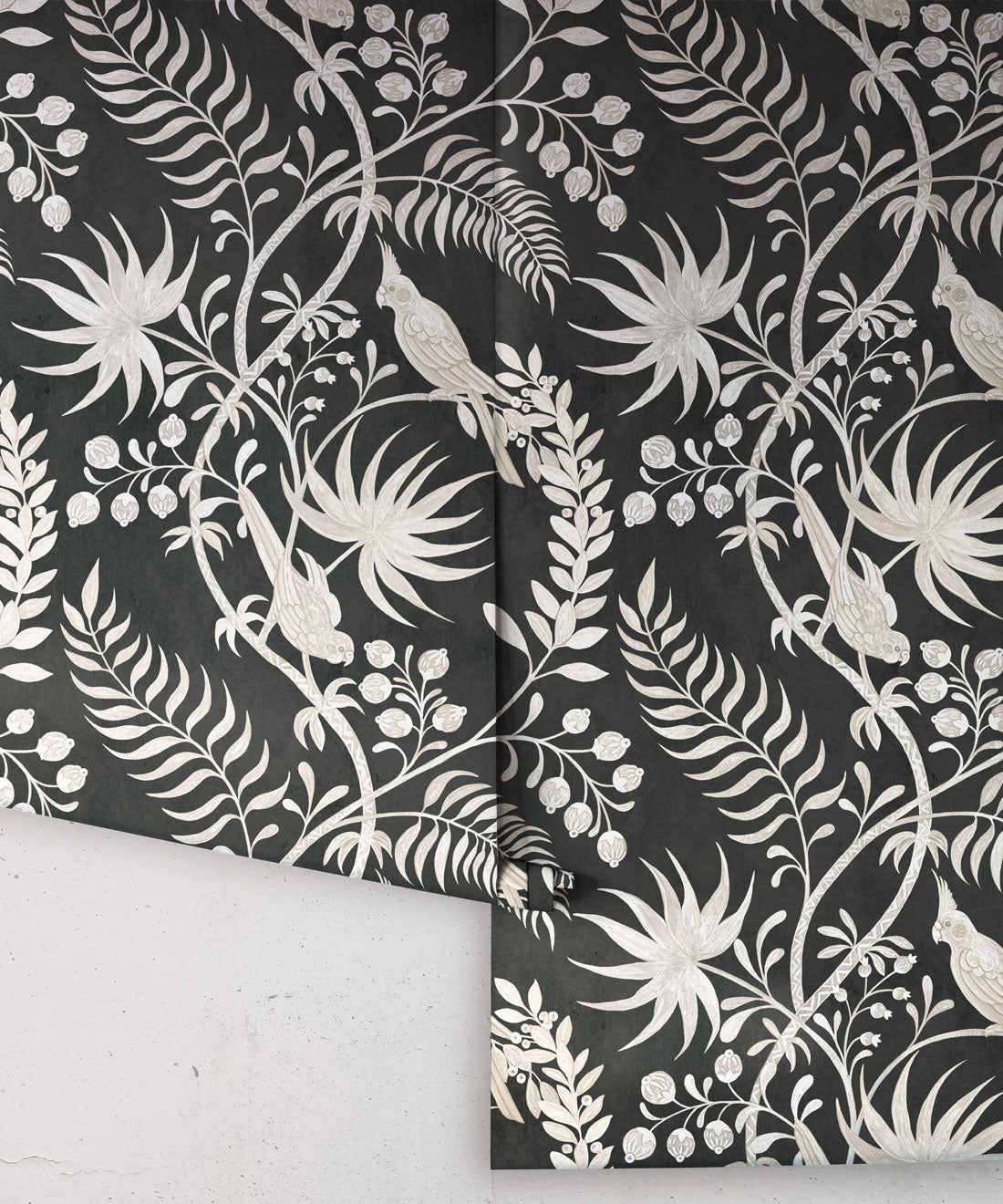 Tropicana Wallpaper, Charcoal