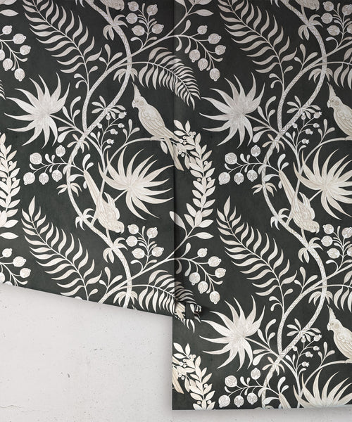 Tropicana Wallpaper, Charcoal