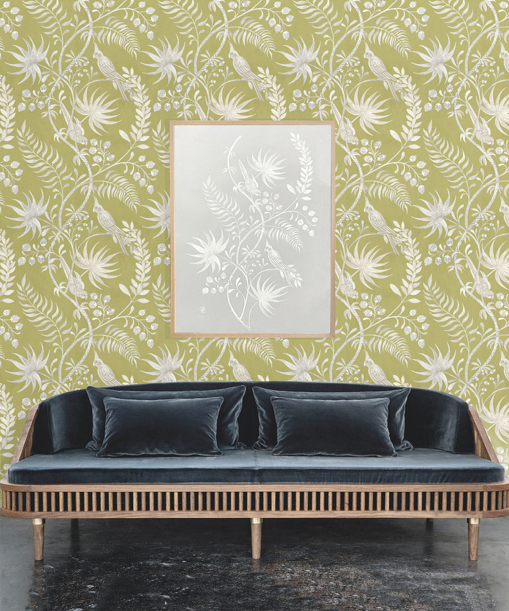 Tropicana Wallpaper, Chartreuse
