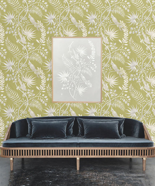 Tropicana Wallpaper, Chartreuse