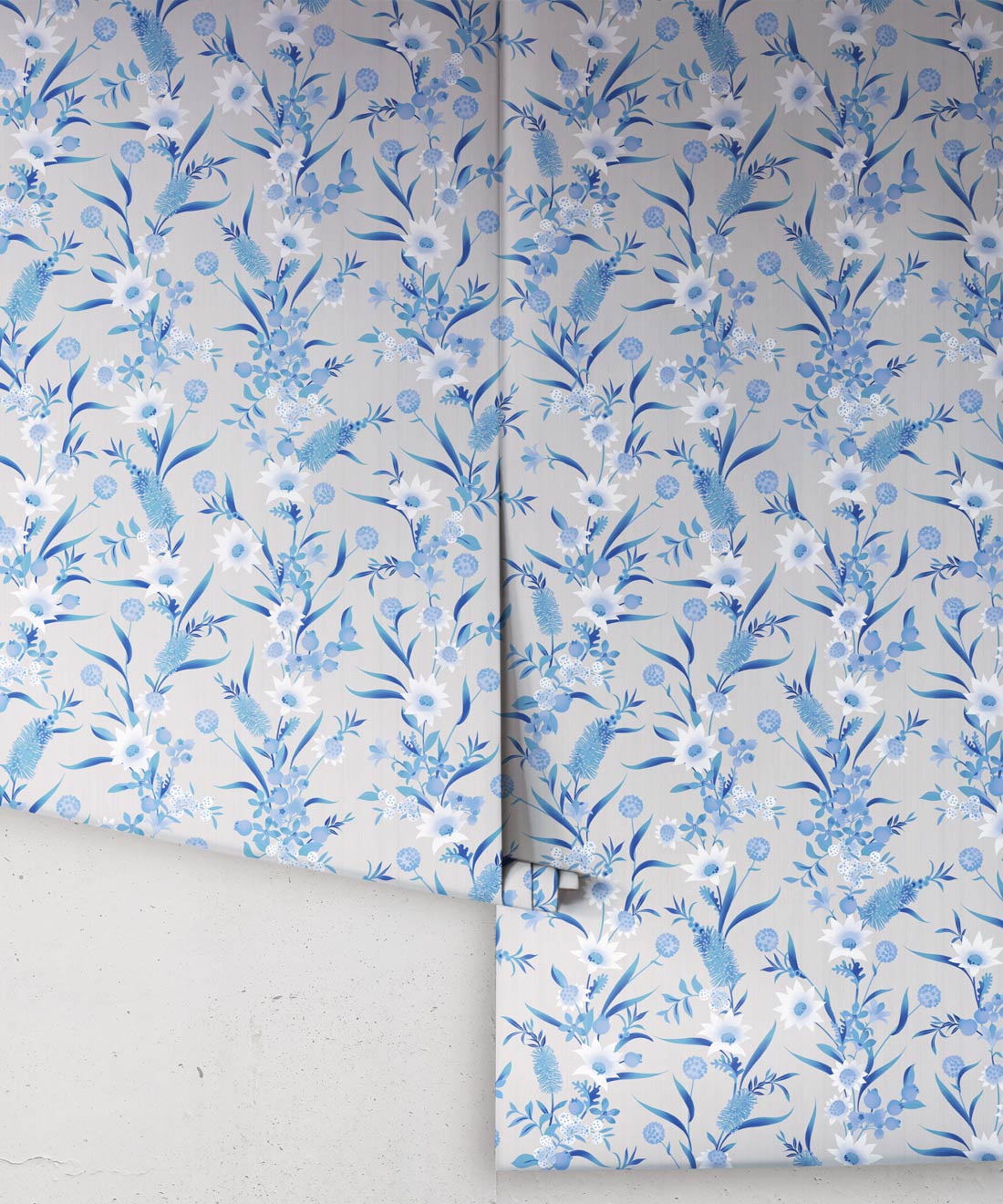 Bottlebrush Wallpaper, Blue Neutral