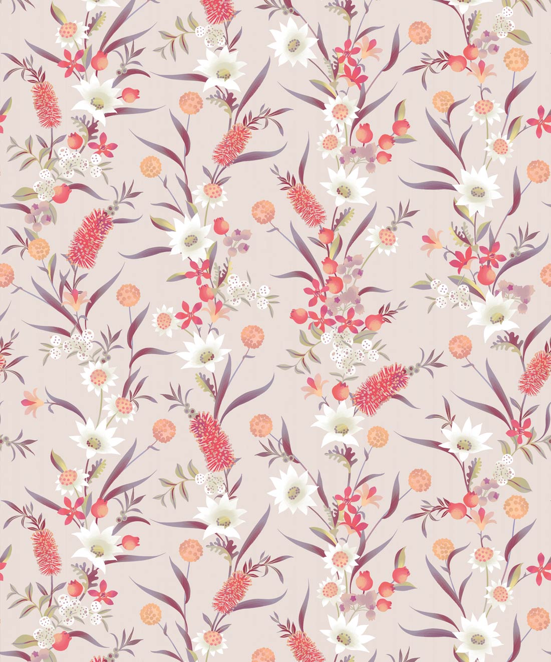 Bottlebrush Wallpaper, Bone