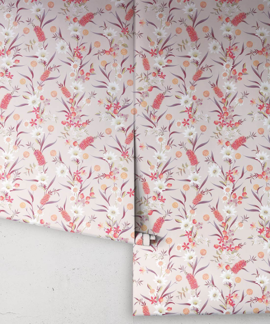 Bottlebrush Wallpaper, Bone