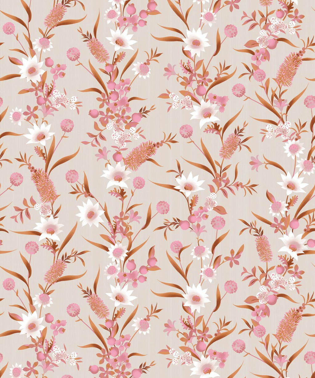 Bottlebrush Wallpaper, Pink Neutral