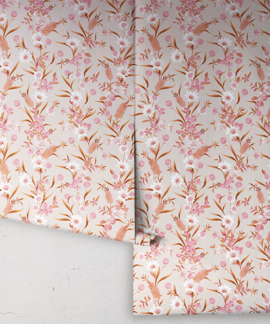 Bottlebrush Wallpaper, Pink Neutral