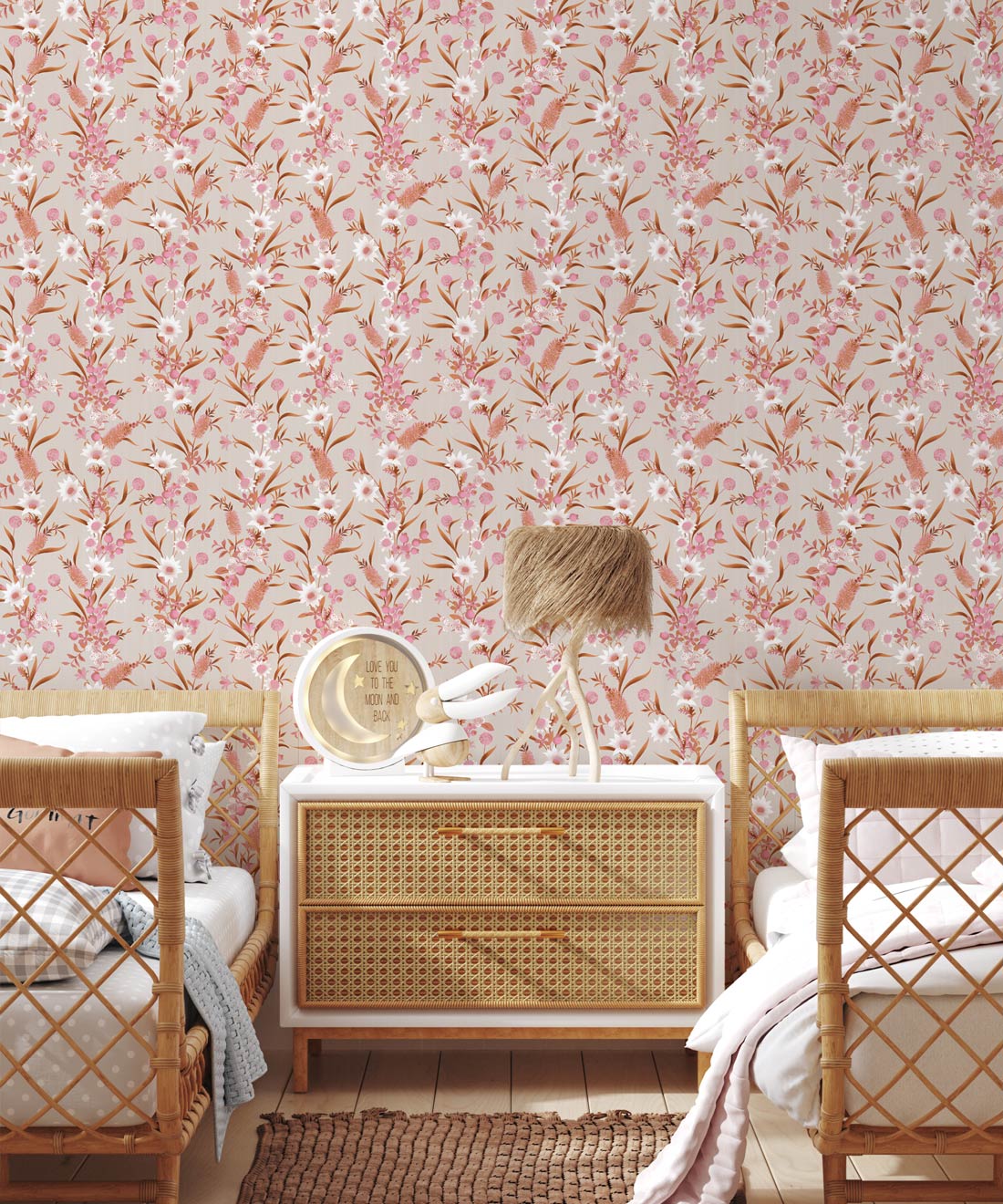 Bottlebrush Wallpaper, Pink Neutral