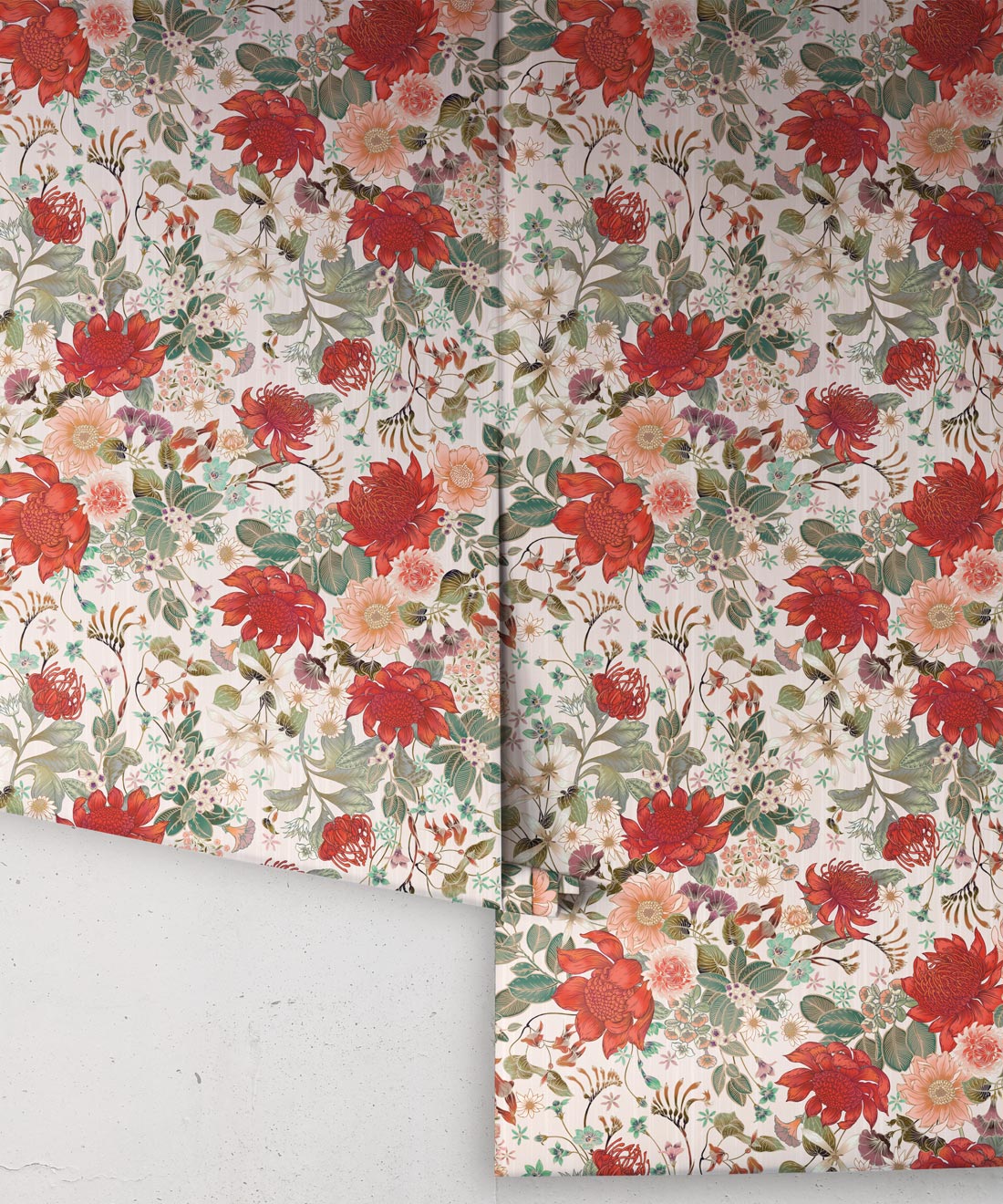 Bouquet Wallpaper, Alabaster