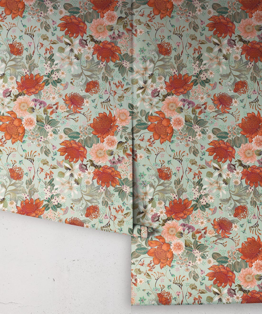 Bouquet Wallpaper, Pistachio