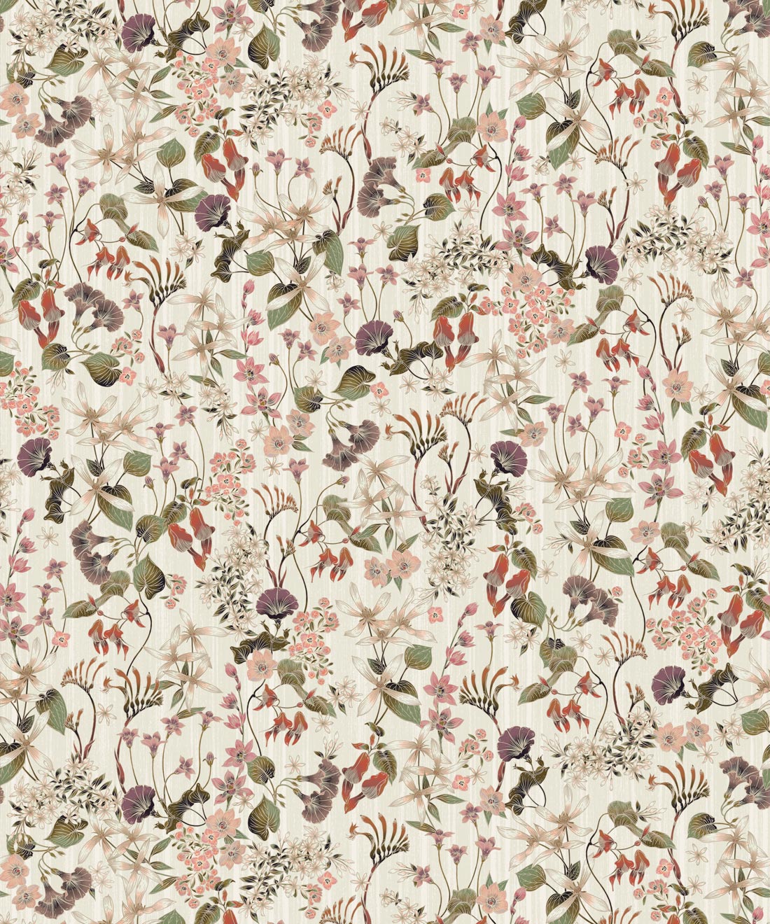 County Flowers Wallpaper, Neutral