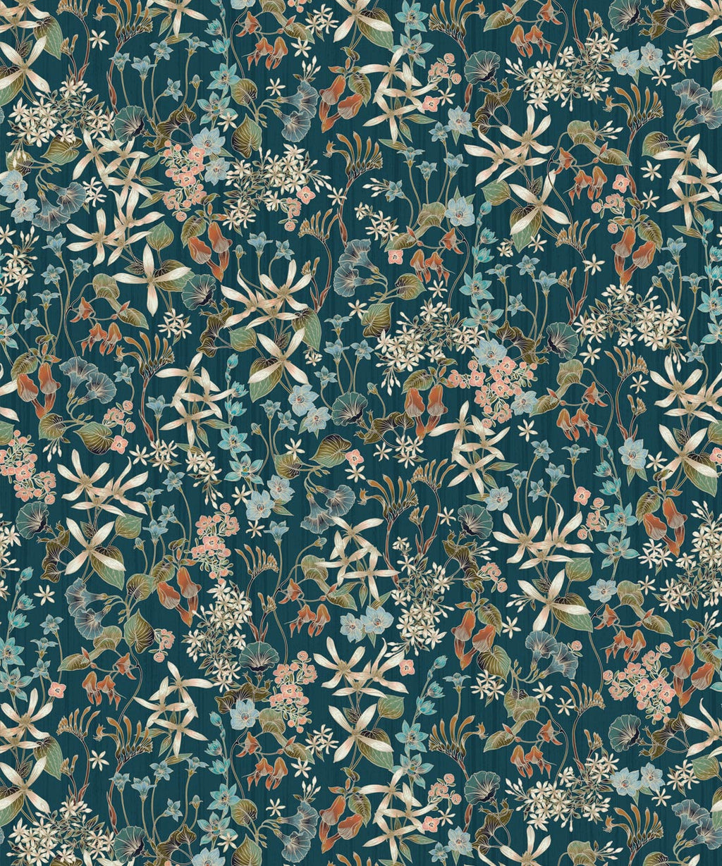 County Flowers Wallpaper, Peacock