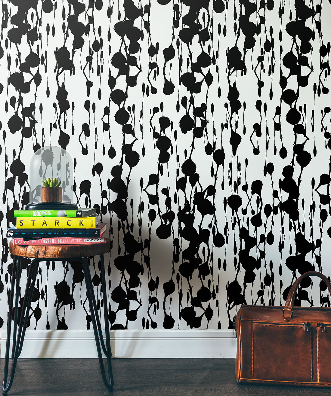 Floss Delight Wallpaper, Black