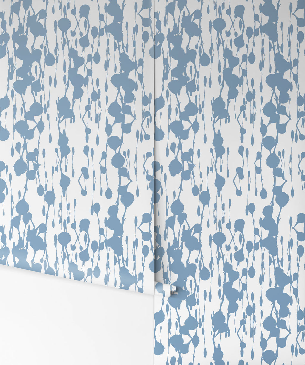 Floss Delight Wallpaper, Pale Blue