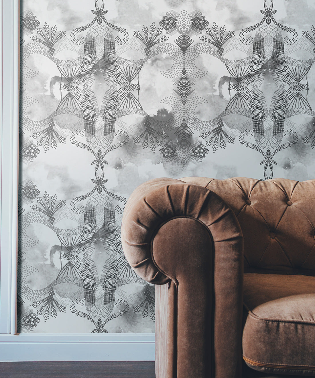 Gadara Wallpaper, Charcoal