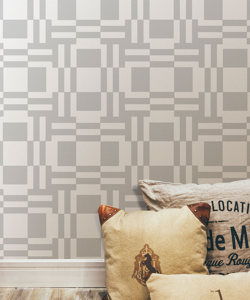 Labyrinth of Mirrors Wallpaper, Grey