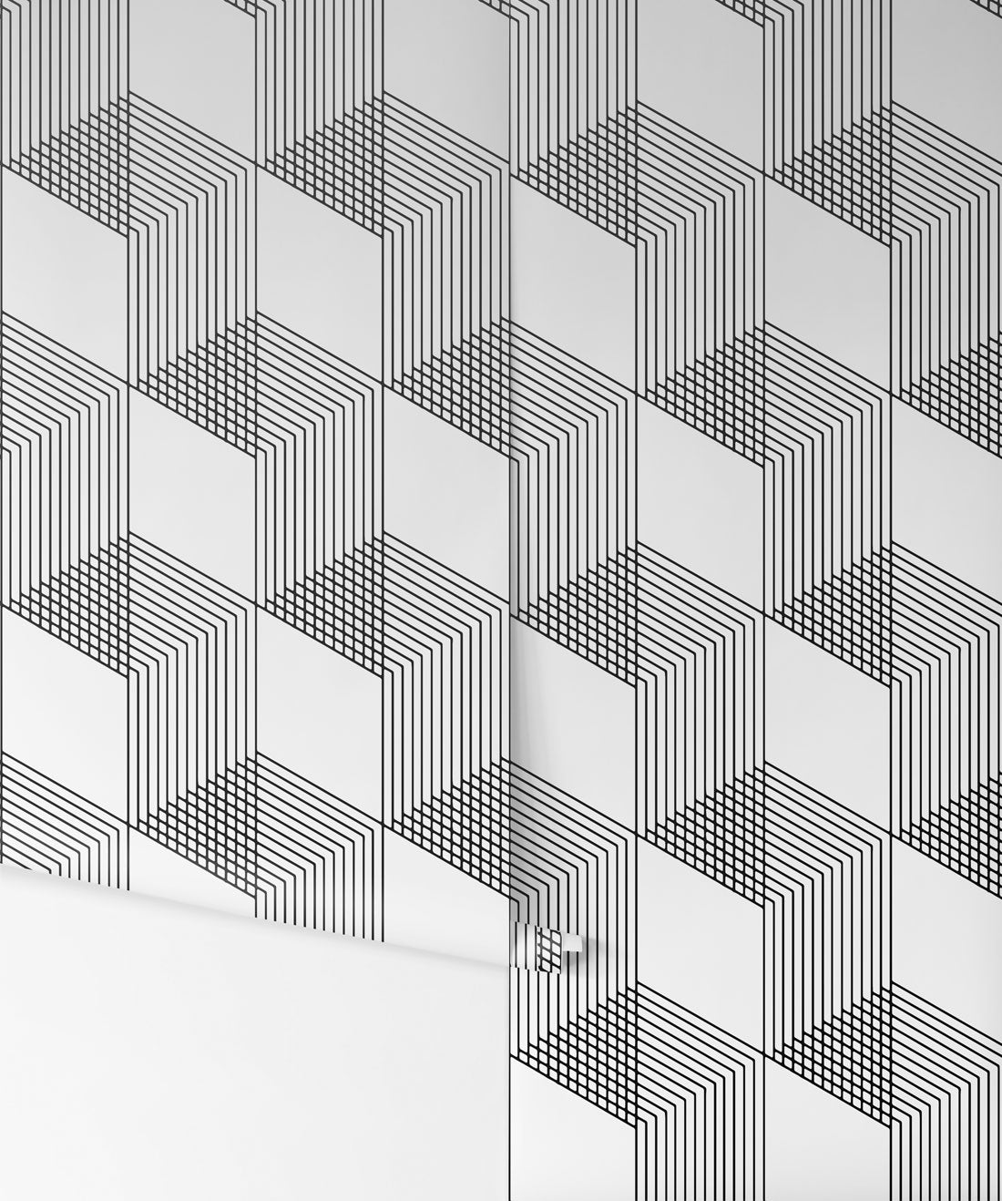 Origami Wallpaper, Black