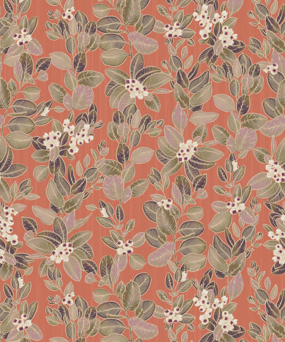 Eucalyptus Wallpaper, Terracotta