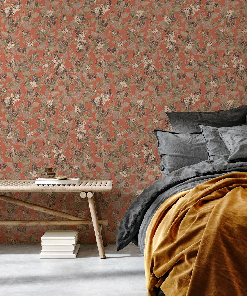 Eucalyptus Wallpaper, Terracotta