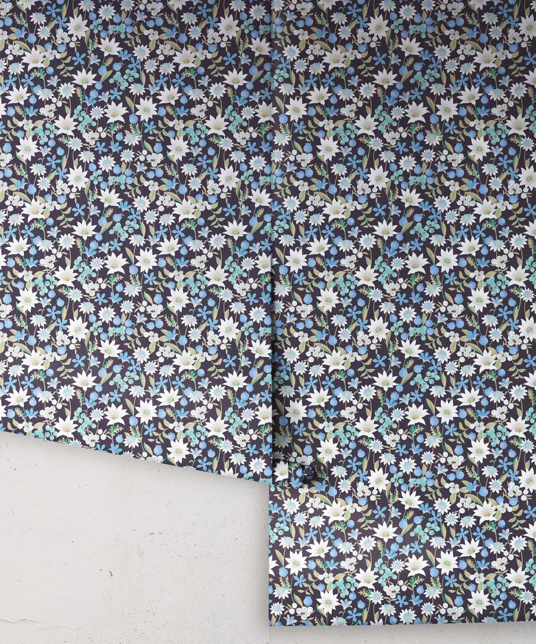 Flannel Flowers Wallpaper, Blue