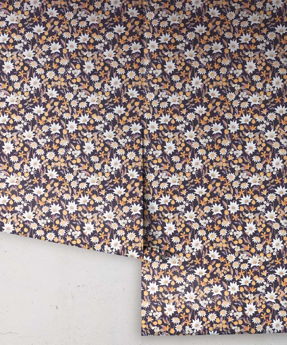 Flannel Flowers Wallpaper, Charcoal