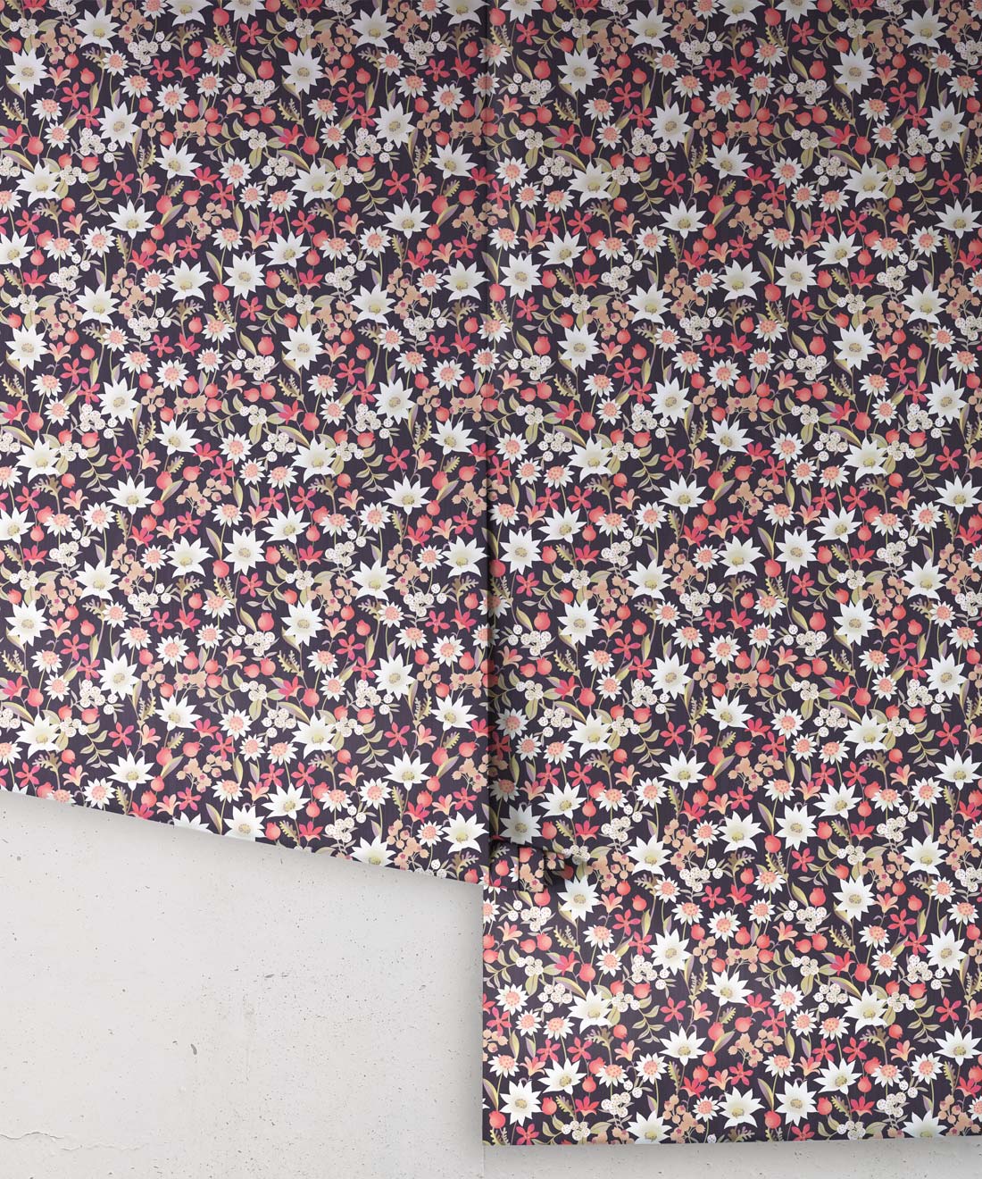 Flannel Flowers Wallpaper, Red Night