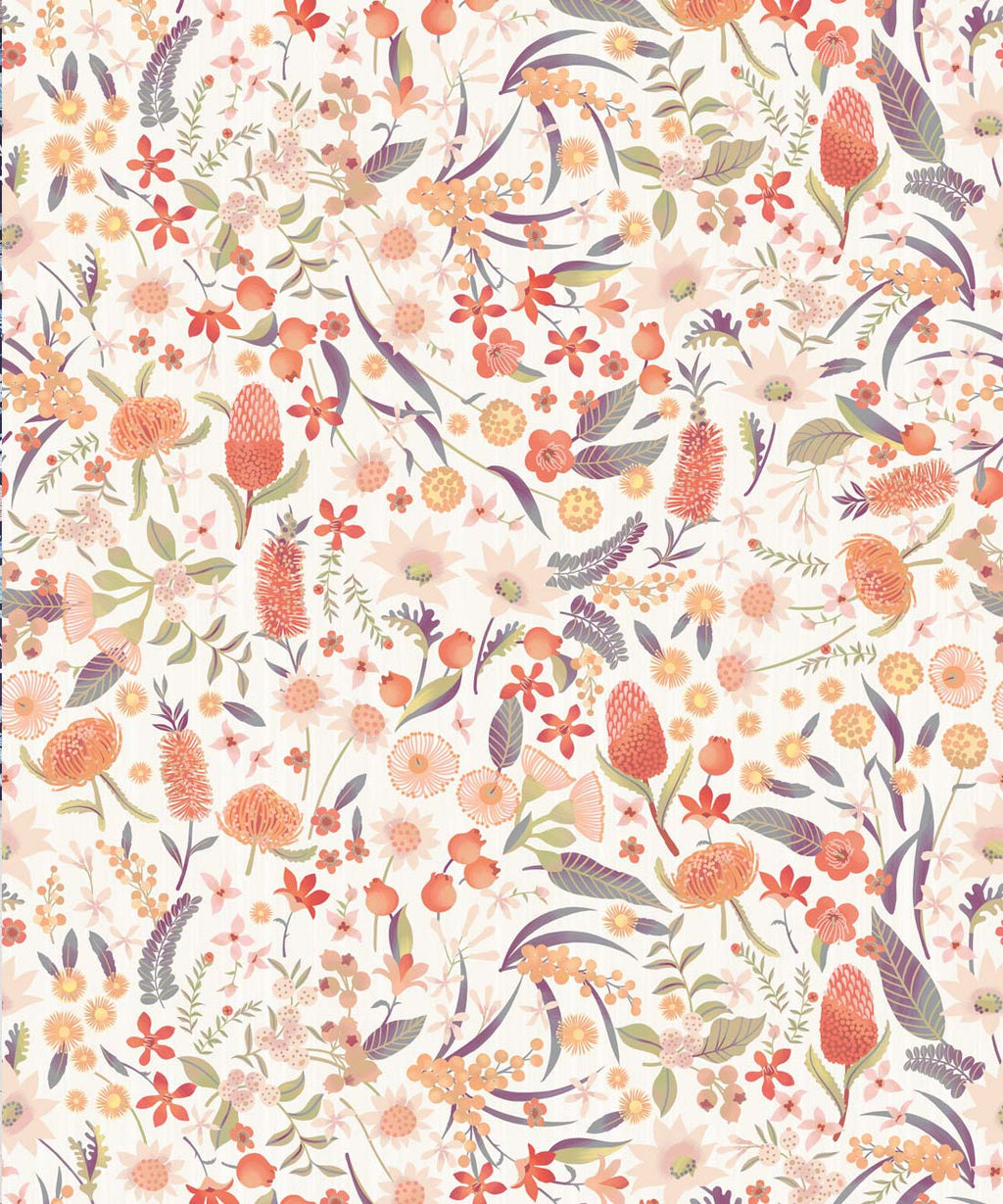 Forest Floral Wallpaper, Ivory