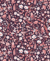 Forest Floral Wallpaper, Mulberry