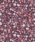 Forest Floral Wallpaper, Mulberry