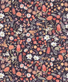 Forest Floral Wallpaper, Rust