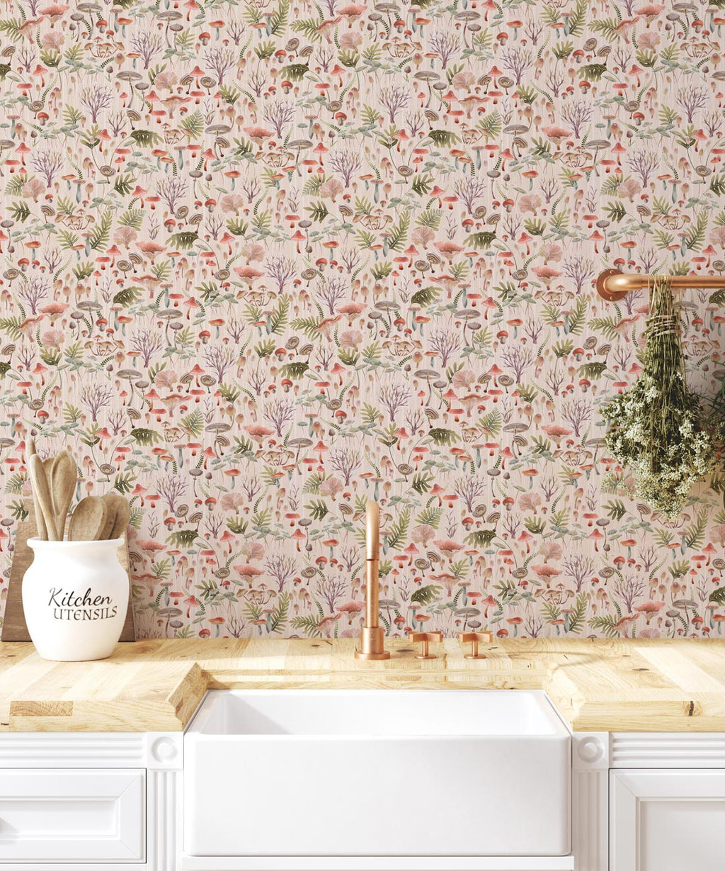 Fungi Wallpaper, Latte