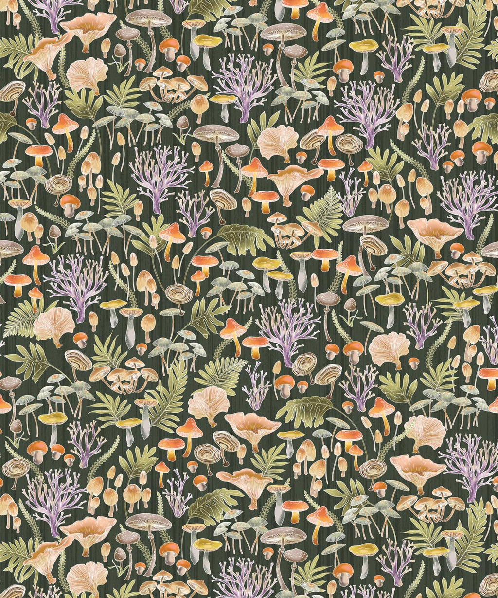 Fungi Wallpaper, Olive